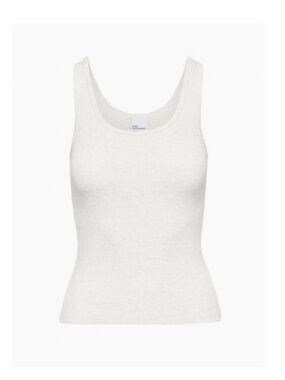 Aritzia White Scoop Neck Tank Top